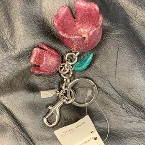 Coach flowers keychain
